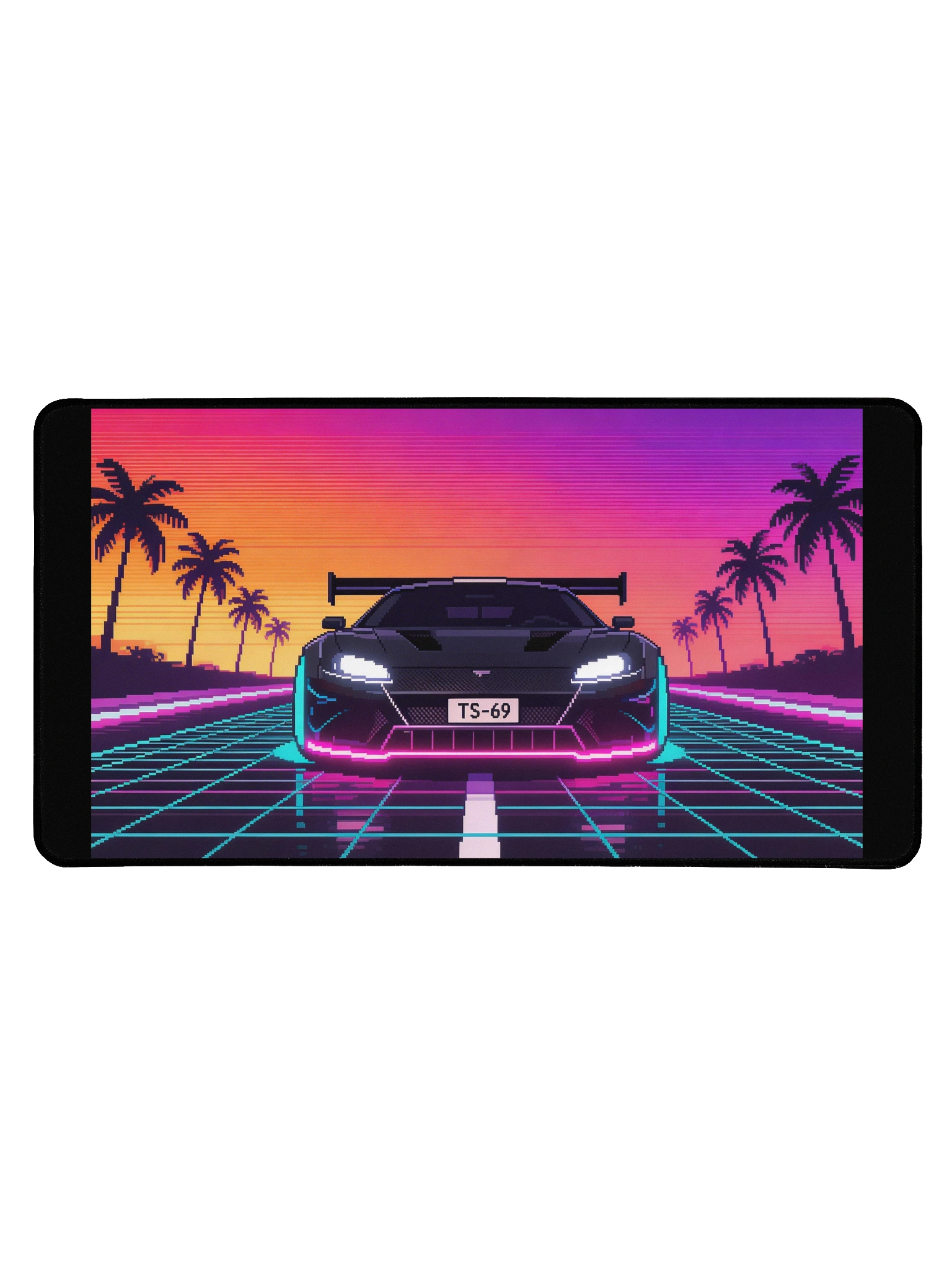 TS-69 Sunset Retro Pixel Art Desk Mat