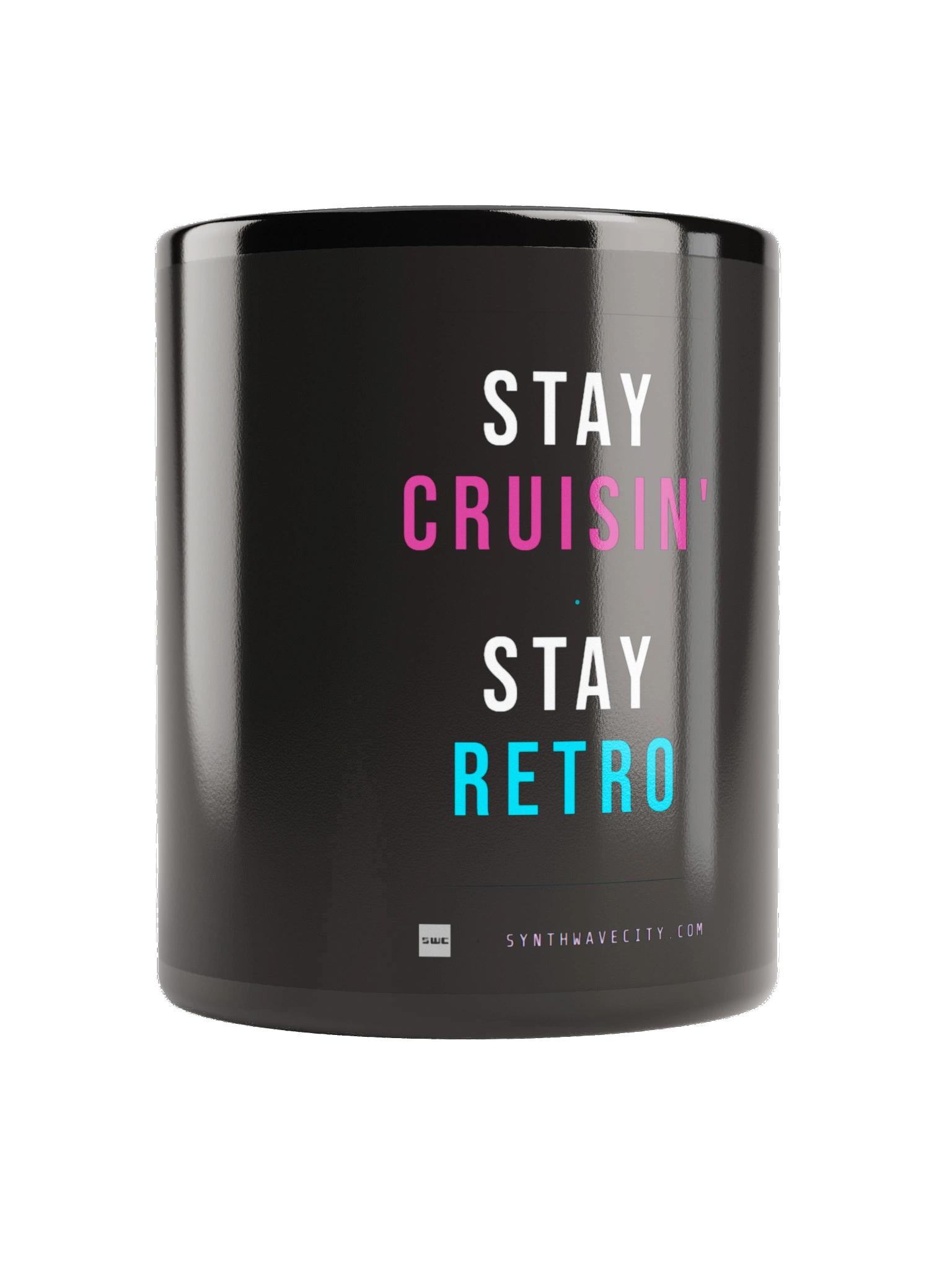 Stay Cruisin Stay Retro SWC Black Glossy Mug